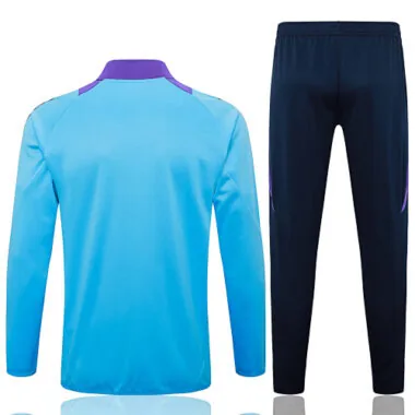 A733# 2024/25 Argentina light blue with purple full zipper jacket tracksuit