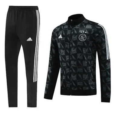 2023/24 Ajax black with gray soccer jacket tracksuit size