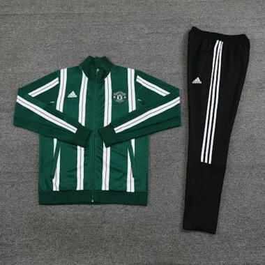 2023/24 Manud green with white soccer jacket tracksuit size