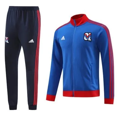 2023/24 Lyon color blue with red stripe jacket tracksuit size