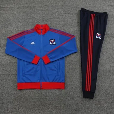 2023/24 Lyon color blue with red stripe jacket tracksuit size