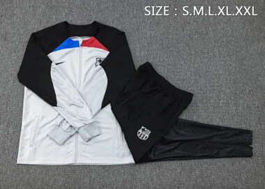 A709# 2023/24 Bar light gray with black soccer jacket tracksuit size