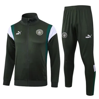 A707# 23-24 Man City dark green with white soccer jacket tracksuit size S-2XL