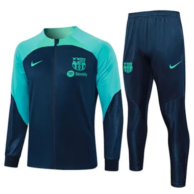 A705# 23-24 Bar navy blue with green soccer jacket tracksuit size S-2XL