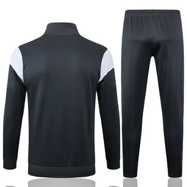 A702# 23-24 Dortmund gray with yellow and white soccer jacket tracksuit size S-2XL