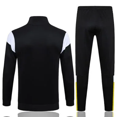 A698# 23-24 Dortmund black with yellow and white soccer jacket tracksuit size S-2XL