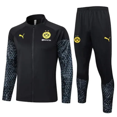 A695# 2023/24 Dortmund black soccer jacket tracksuit size