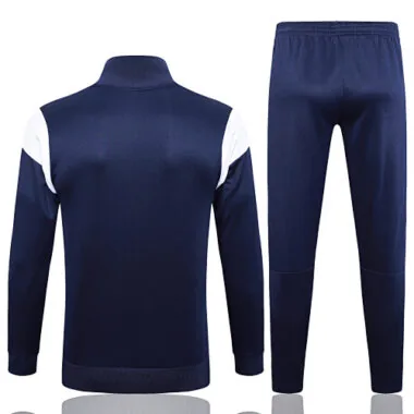 A692# 23-24 Marseille navy blue with blue and white stripe soccer jacket tracksuit size S-2XL
