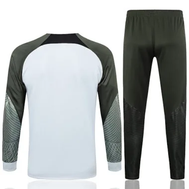 A684# 23-24 Bar light gray with green soccer jacket tracksuit size S-2XL