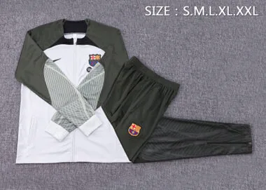 A684# 23-24 Bar light gray with green soccer jacket tracksuit size S-2XL