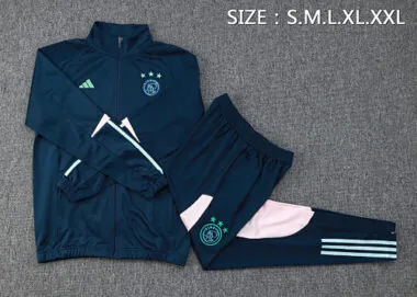 A678# 23-24 Ajax navy blue with pink jacket tracksuit size S-2XL
