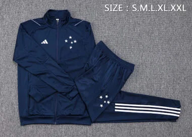 A661# 23-24 Cruzeiro navy blue jacket tracksuit size S-2XL