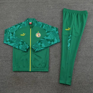 2022 Senegal green stripes full zipper jacket tracksuit size S~2XL