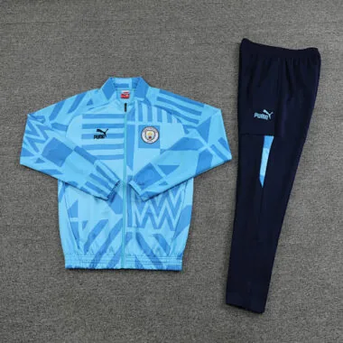 2022/23 Man City blue stripes full zipper jacket tracksuit size S~2XL