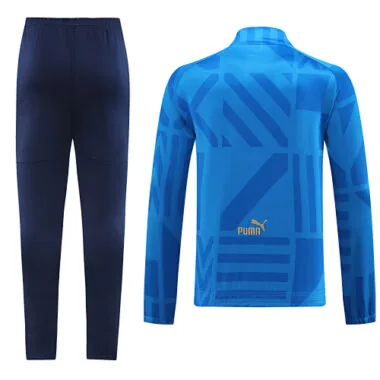 2022 Italy color blue stripes full zipper jacket tracksuit size S~2XL