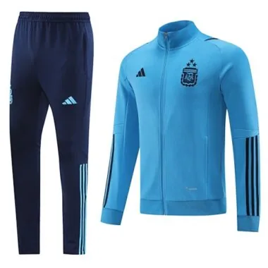 3 stars 22-23 Argentina sky blue with navy blue stripe jacket tracksuit size S-2XL