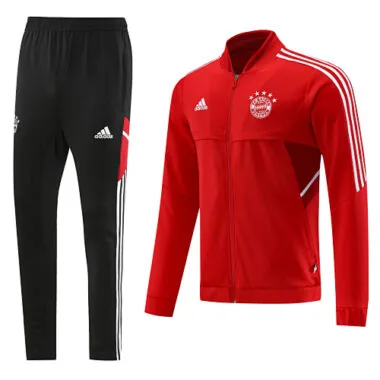 2022/23 Bayern red with white stripe full zipper jacket tracksuit size