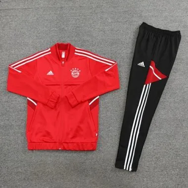2022/23 Bayern red with white stripe full zipper jacket tracksuit size