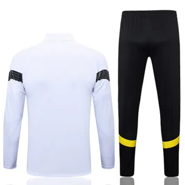 22-23 Dortmund white with black full zipper jacket tracksuit size S-2XL
