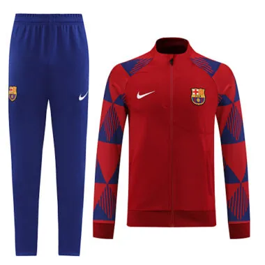 22-23 Bar red with blue stripe full zipper jacket tracksuit size S~2XL
