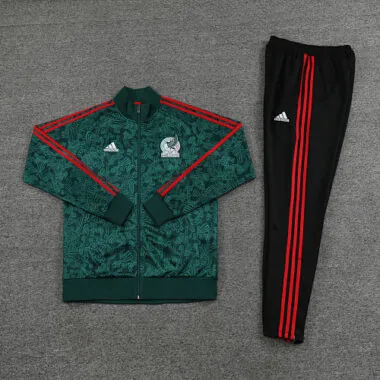 2022 Mexico dark green full zipper jacket tracksuit size S~2XL