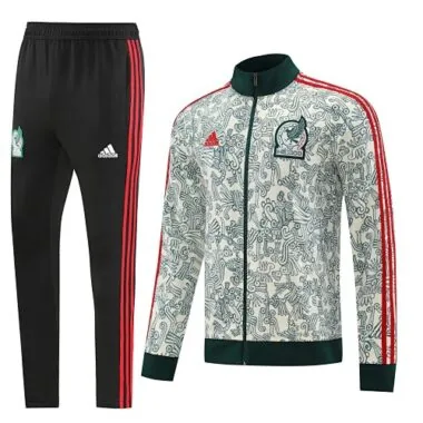 2022/23 Mexico white with green full zipper jacket tracksuit size S~2XL