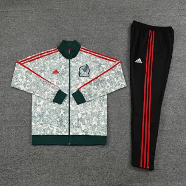 2022/23 Mexico white with green full zipper jacket tracksuit size S~2XL