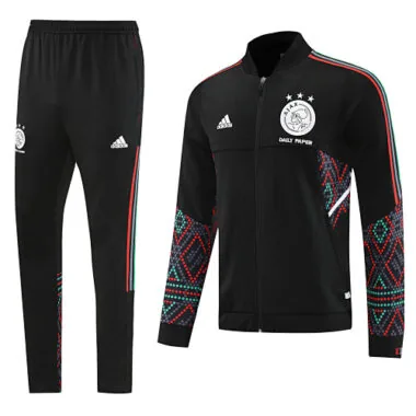 22-23 Ajax black with side stripes full zipper jacket tracksuit size S~2XL