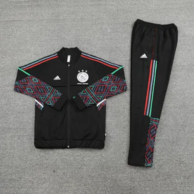 22-23 Ajax black with side stripes full zipper jacket tracksuit size S~2XL