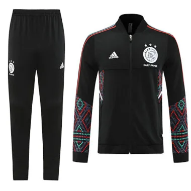 22-23 Ajax black with side stripes full zipper jacket tracksuit size S~2XL