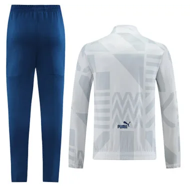 2022/23 Marseille white with gray full zipper jacket tracksuit size S~2XL