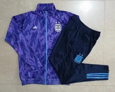 A617# 22-23 Argentina purple full zipper jacket tracksuit size S~2XL