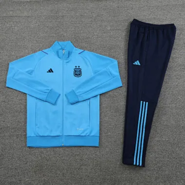 22-23 Argentina sky blue with navy blue stripe jacket tracksuit size S-2XL