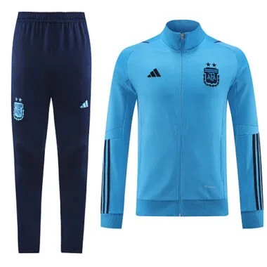 22-23 Argentina sky blue with navy blue stripe jacket tracksuit size S-2XL