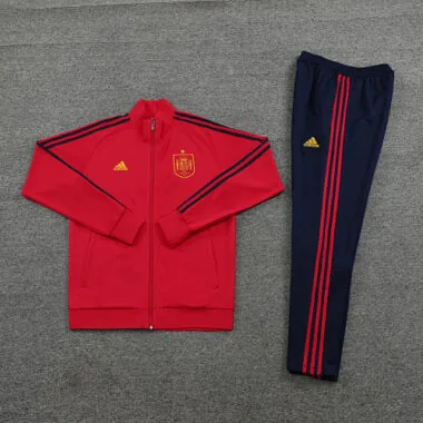 22-23 Spain red with navy blue stripe jacket tracksuit size S-2XL