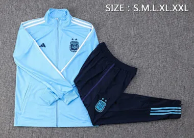 A599# 22-23 Argentina light blue red with white stripe jacket tracksuit size S-2XL