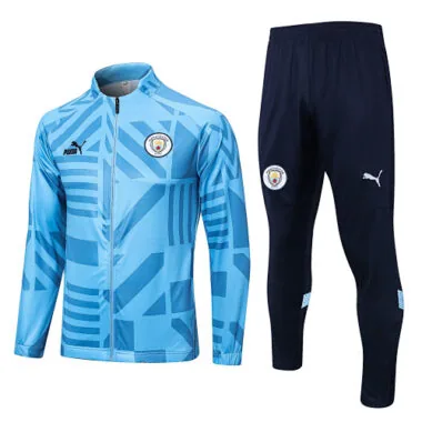 A597# 22-23 Man City light blue stripe jacket tracksuit size S-2XL