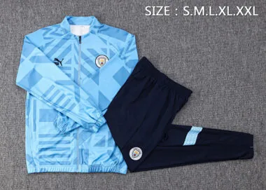 A597# 2022/23 Man City light blue stripe jacket tracksuit size