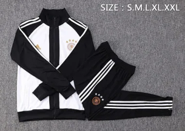 A596# 22-23 Germany white with black stripe jacket tracksuit size S-2XL