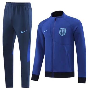 22-23 England color blue with navy blue stripe full zipper jacket tracksuit size S~2XL