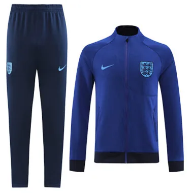 22-23 England color blue with navy blue stripe full zipper jacket tracksuit size S~2XL