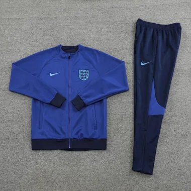 22-23 England color blue with navy blue stripe full zipper jacket tracksuit size S~2XL
