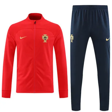 2022 Portugal red full zipper jacket tracksuit size S~2XL