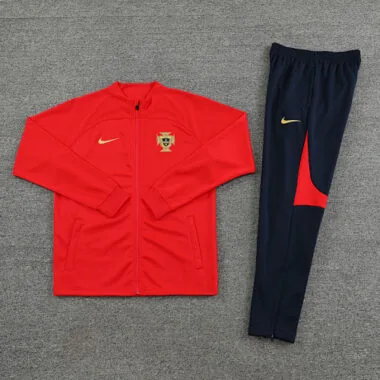2022 Portugal red full zipper jacket tracksuit size S~2XL
