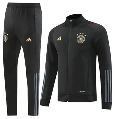22-23 Germany black full zipper jacket tracksuit size S~2XL