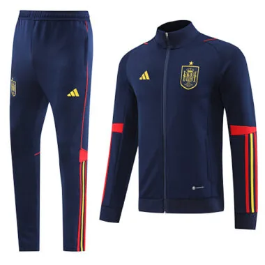 22-23 Spain navy blue full zipper jacket tracksuit size S~2XL