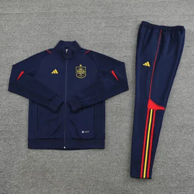 22-23 Spain navy blue full zipper jacket tracksuit size S~2XL