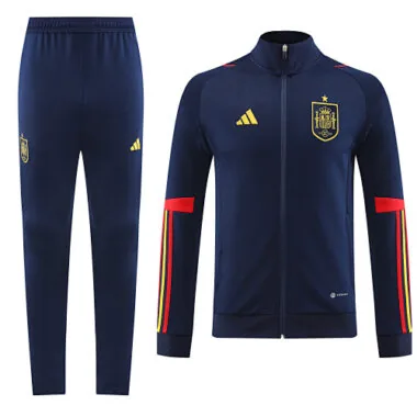 22-23 Spain navy blue full zipper jacket tracksuit size S~2XL