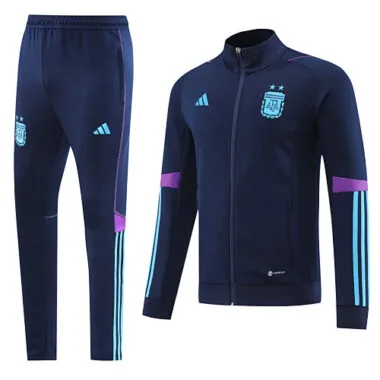 22-23 Argentina navy blue full zipper jacket tracksuit size S~2XL