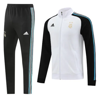 22-23 Argentina white with black arm full zipper jacket tracksuit size S~2XL